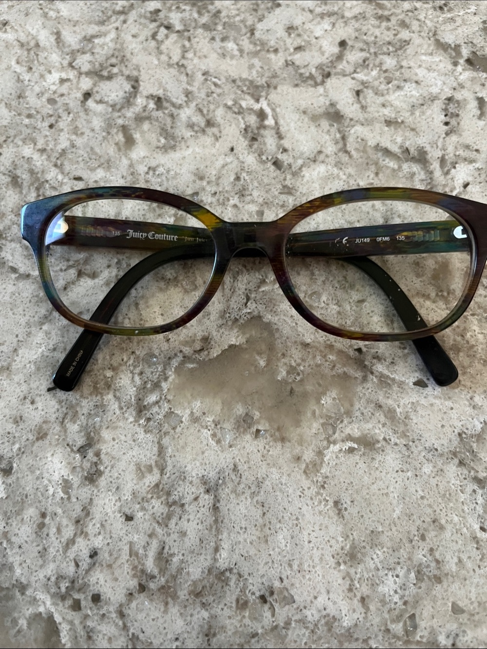 Juicy Couture Multicolor Tortoiseshell Cat-Eye Glasses
